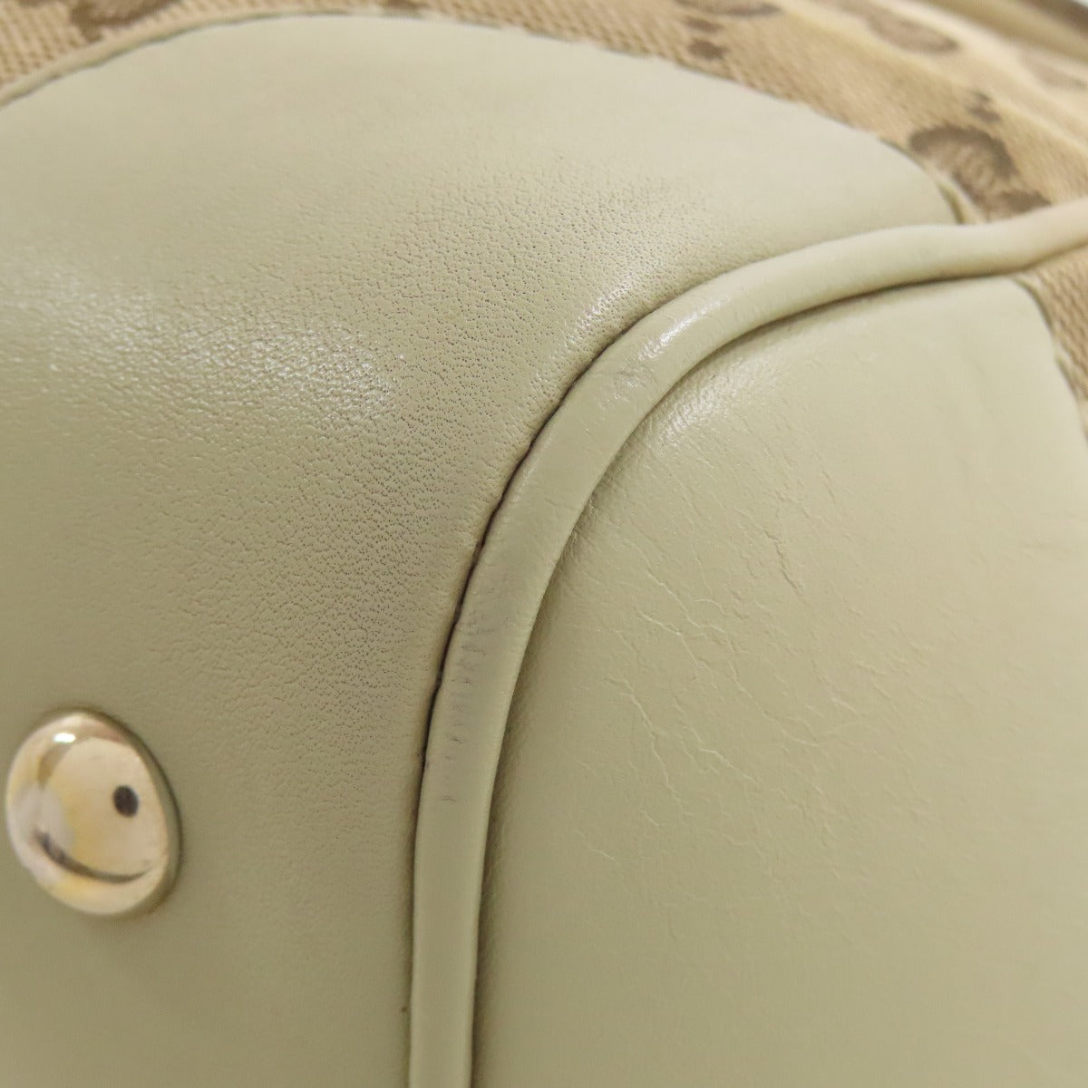 GUCCI Tote Bag 257061 Canvas, Leather Brown Mayfair Sherry Line Women Used Authentic