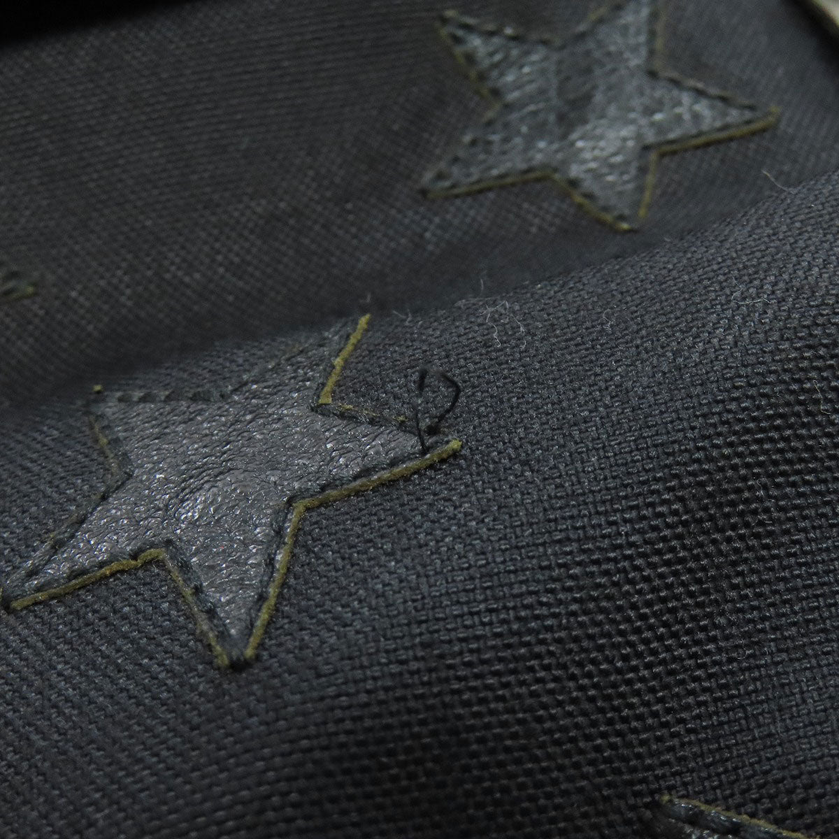 SAINT LAURENT Backpack leather black Star motif