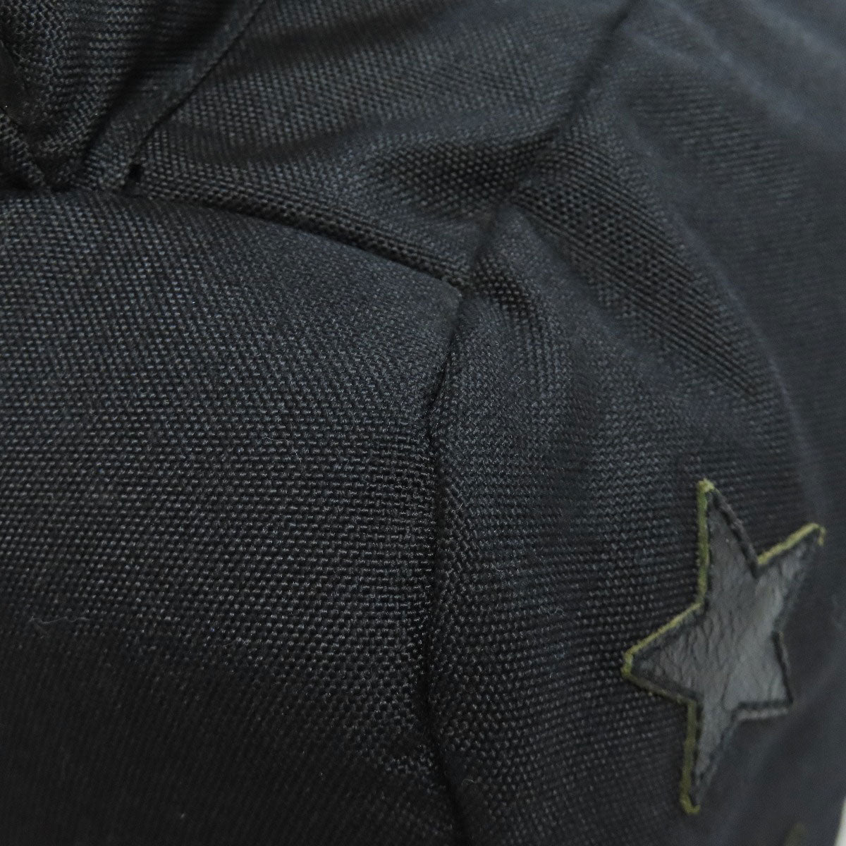 SAINT LAURENT Backpack leather black Star motif