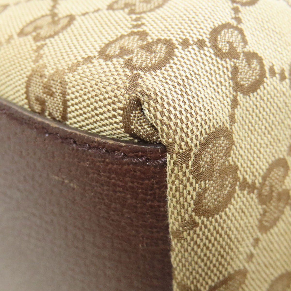 GUCCI Handbag 131230 canvas Brown GG Shelly line