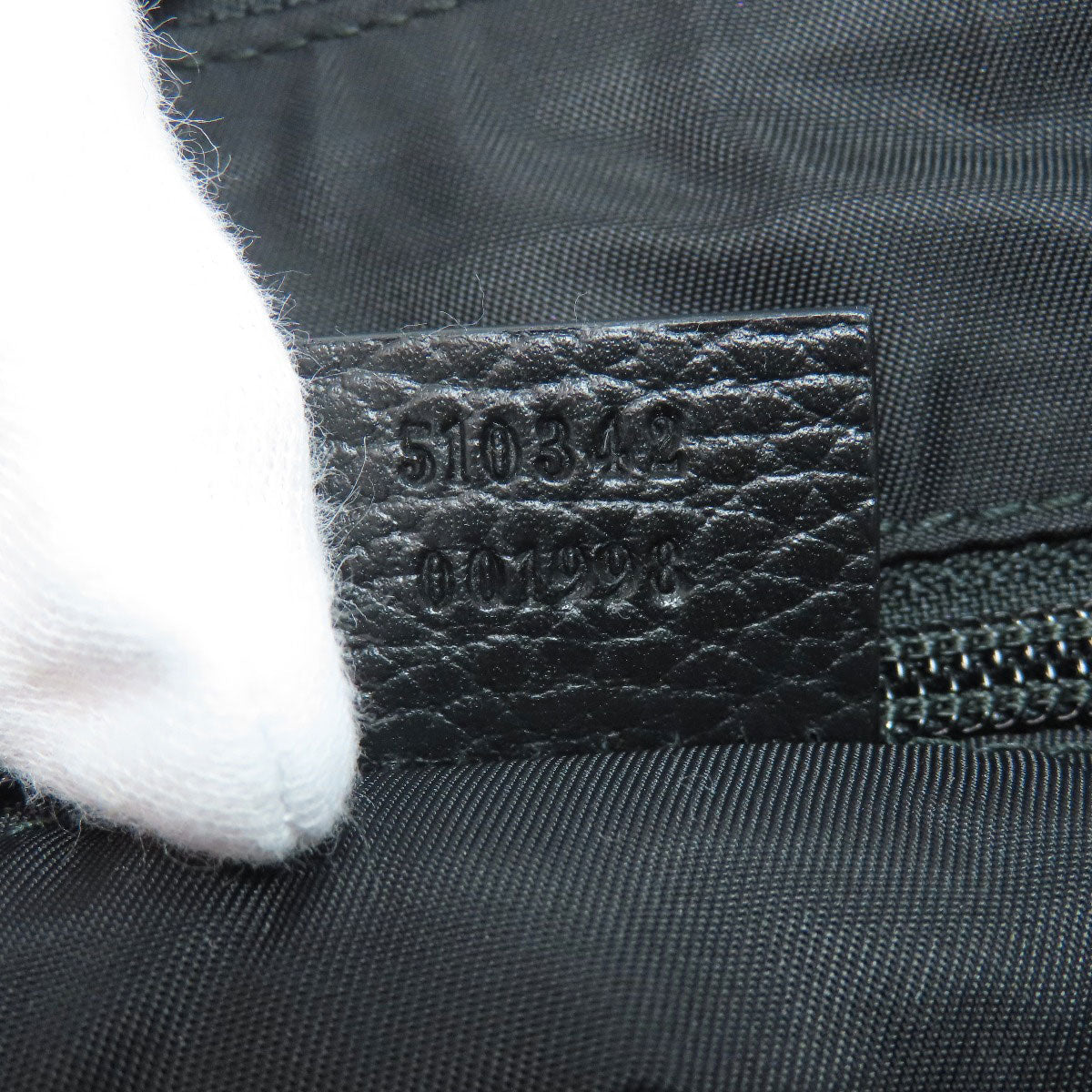 GUCCI Shoulder Bag 510342 Nylon black GG outlet
