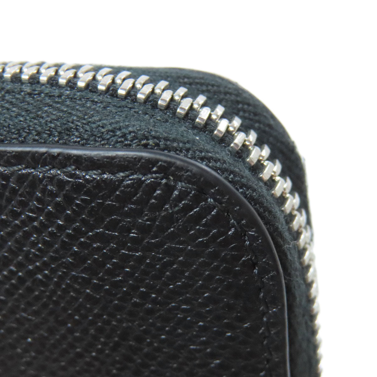 BURBERRY Long Wallet Purse leather black logo Women Used Authentic