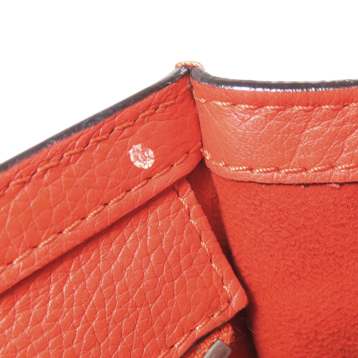 CELINE Handbag Calfskin Red Luggage nano 2 WAY Women Used Authentic