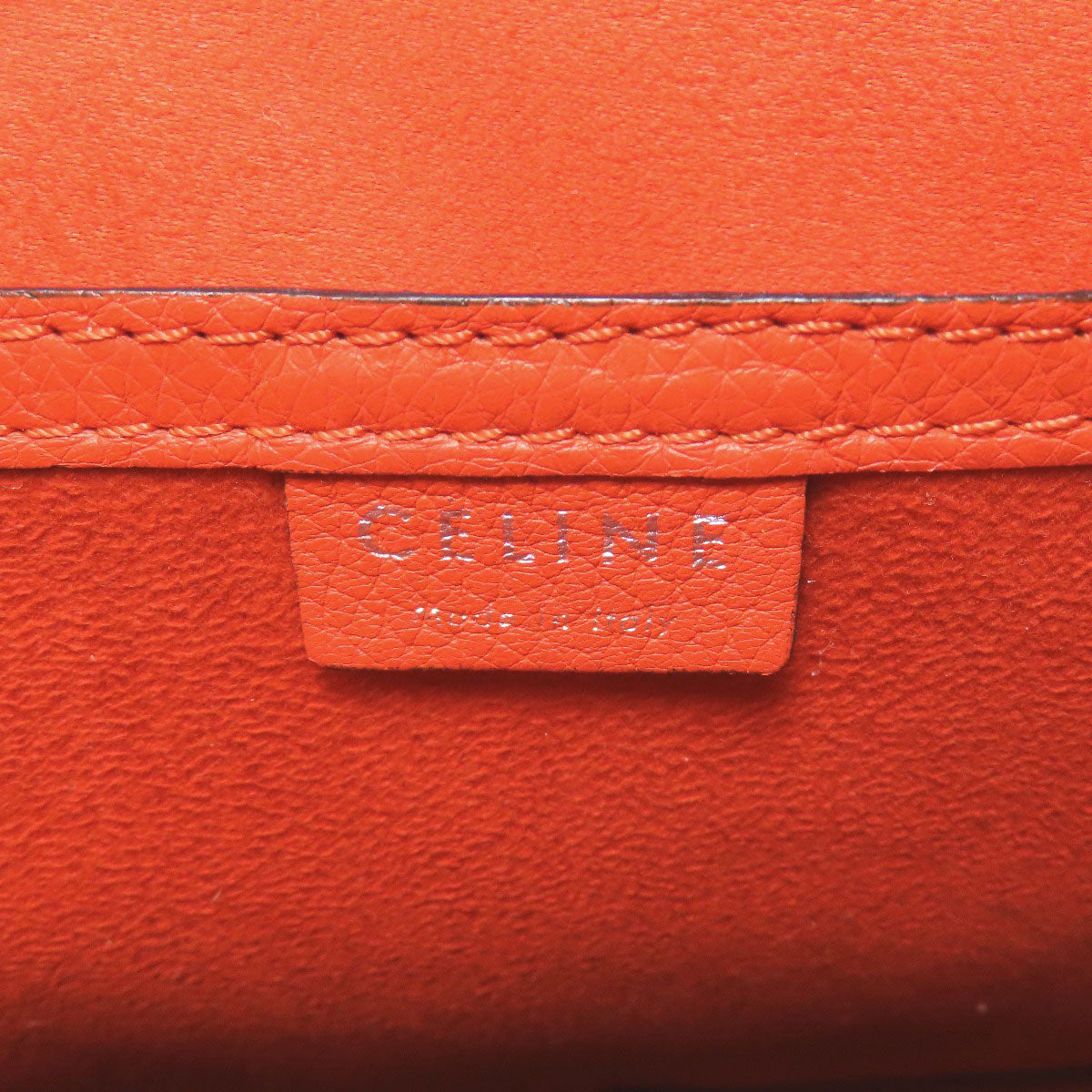 CELINE Handbag Calfskin Red Luggage nano 2 WAY Women Used Authentic