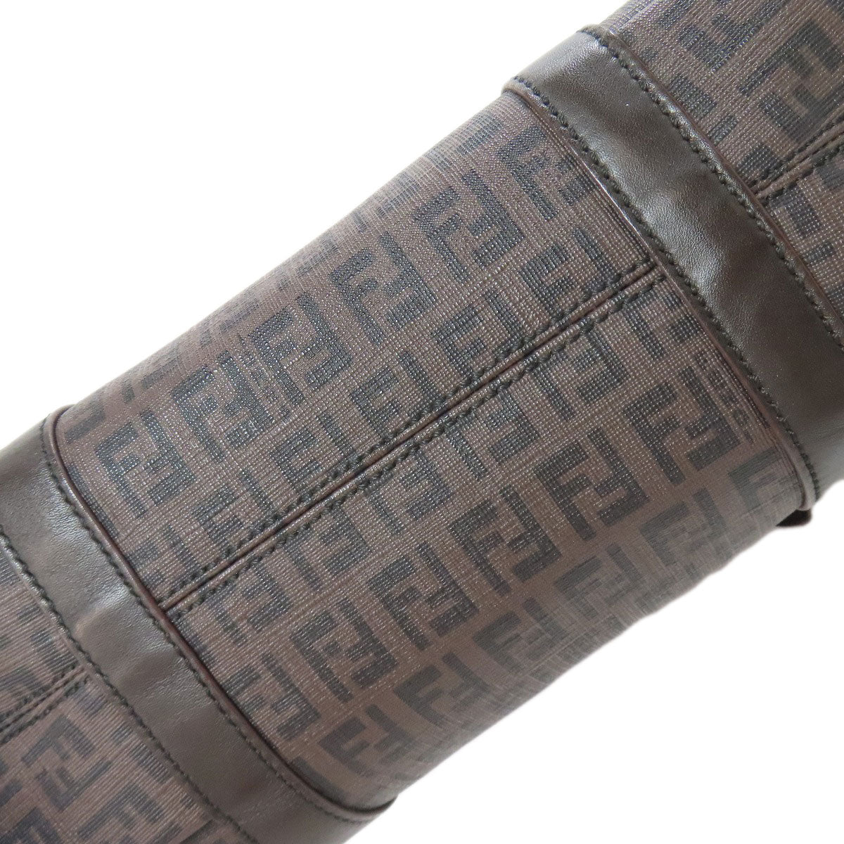 FENDI Handbag PVC Brown Zucca Pattern