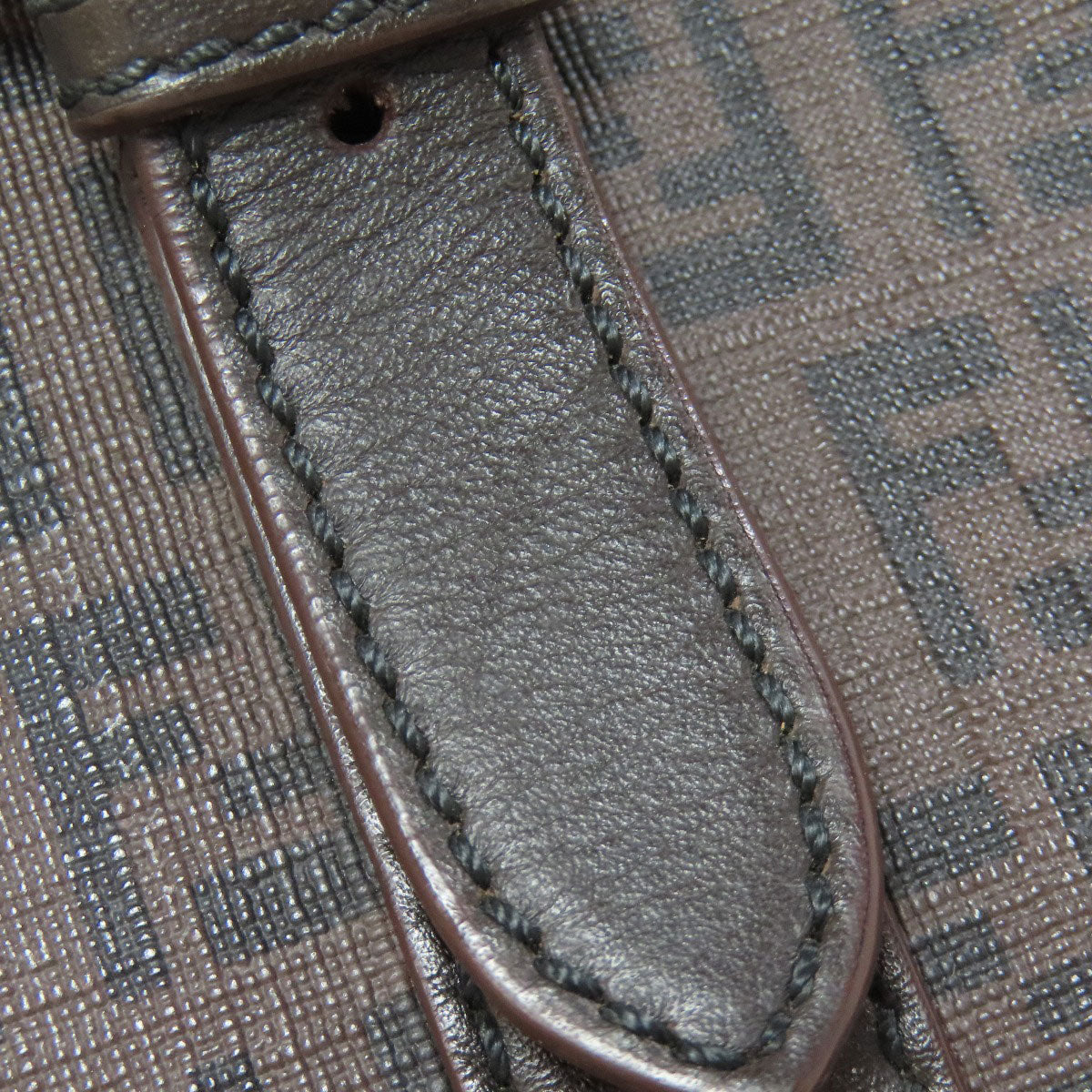 FENDI Handbag PVC Brown Zucca Pattern