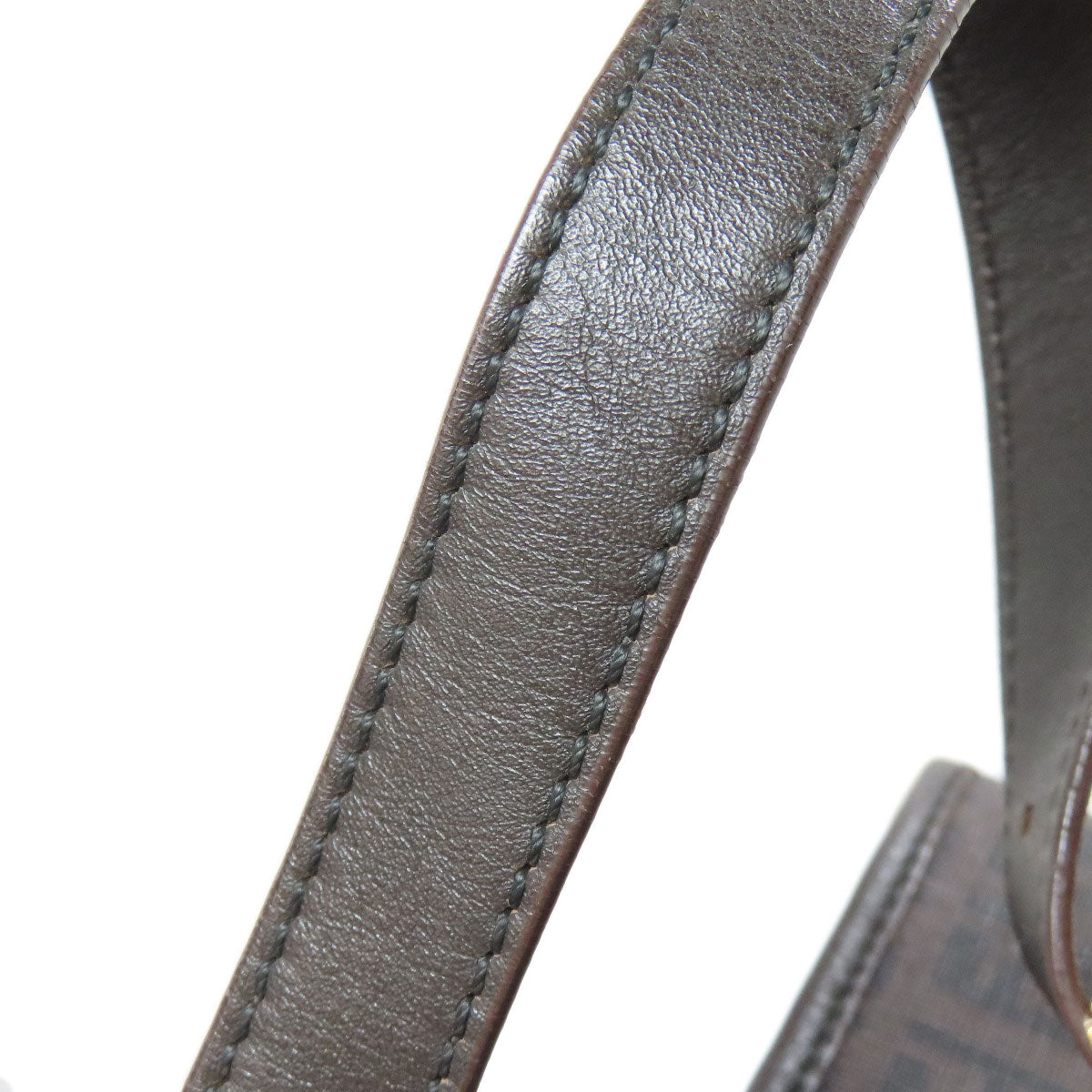 FENDI Handbag PVC Brown Zucca Pattern