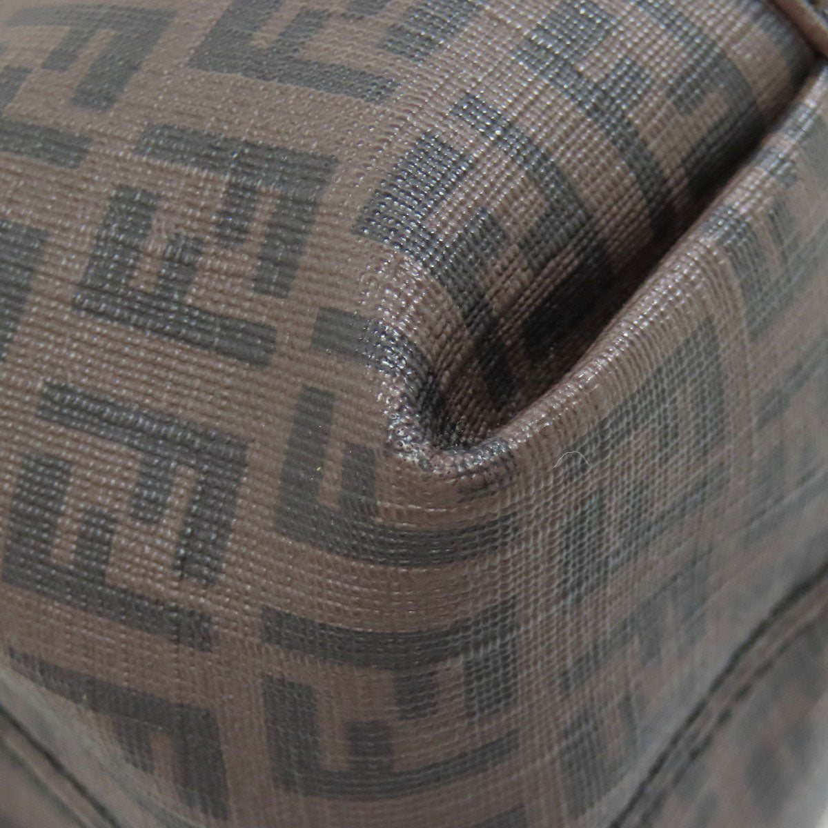 FENDI Handbag PVC Brown Zucca Pattern