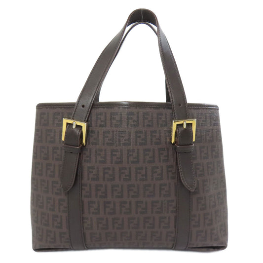 FENDI Handbag PVC Brown Zucca Pattern