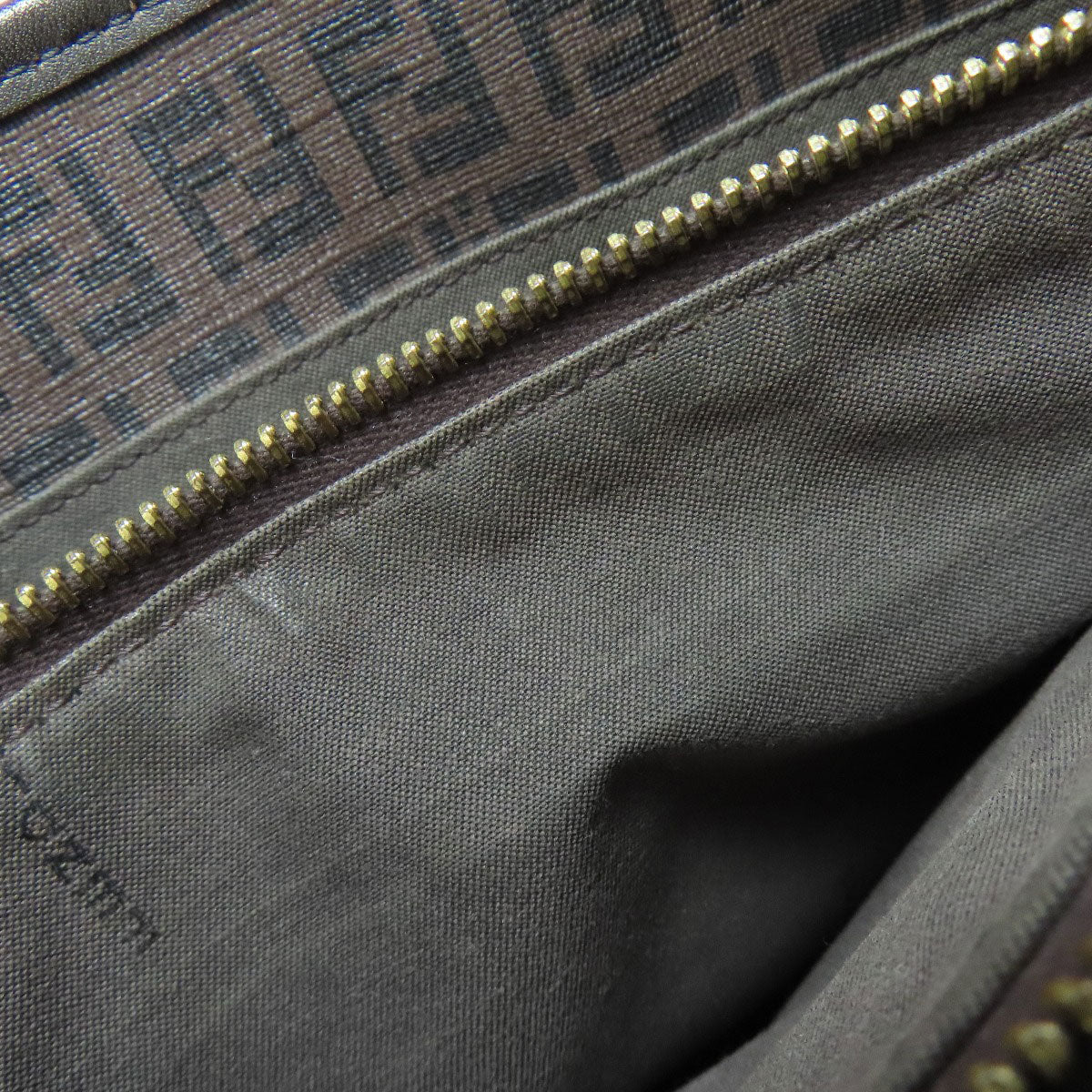 FENDI Handbag PVC Brown Zucca Pattern