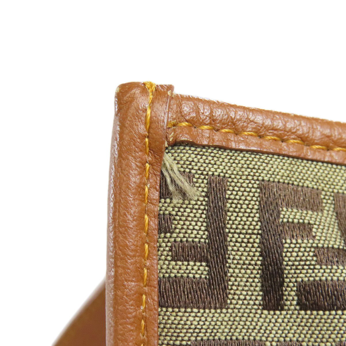 FENDI Handbag canvas Brown Zucca Pattern