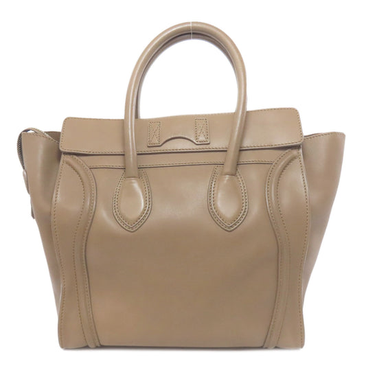 CELINE Handbag leather Brown Luggage mini Women Used Authentic