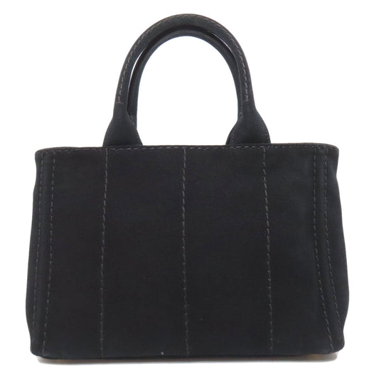 PRADA Handbag canvas black Canapa mini