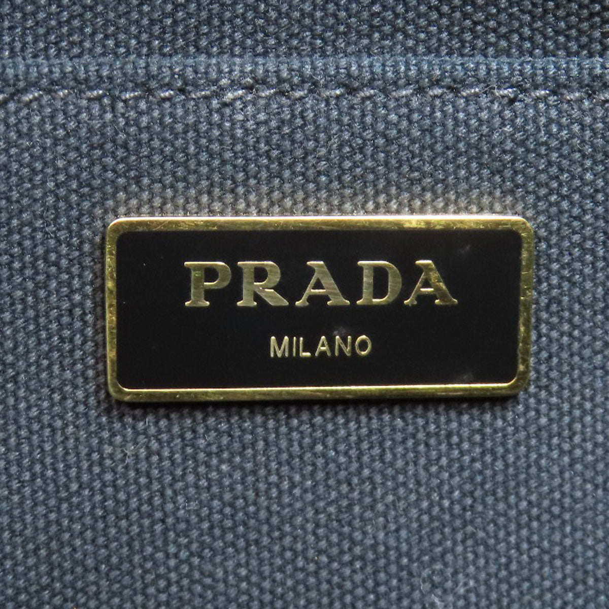 PRADA Handbag canvas black Canapa mini