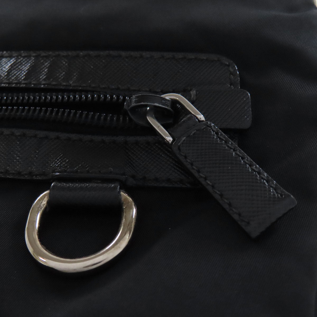 PRADA Shoulder Bag VA0340 Nylon black logoMetal Women Used Authentic