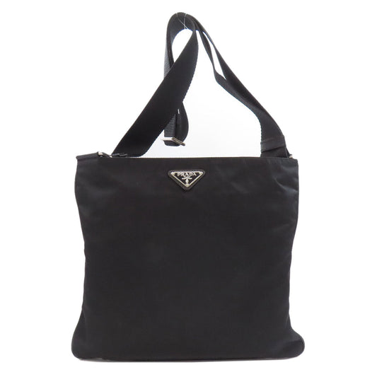 PRADA Shoulder Bag VA0340 Nylon black logoMetal Women Used Authentic