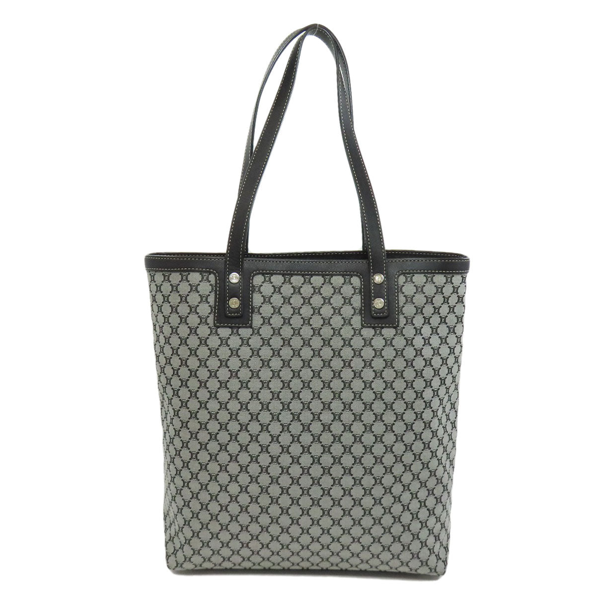 CELINE Tote Bag canvas gray Macadam Pattern