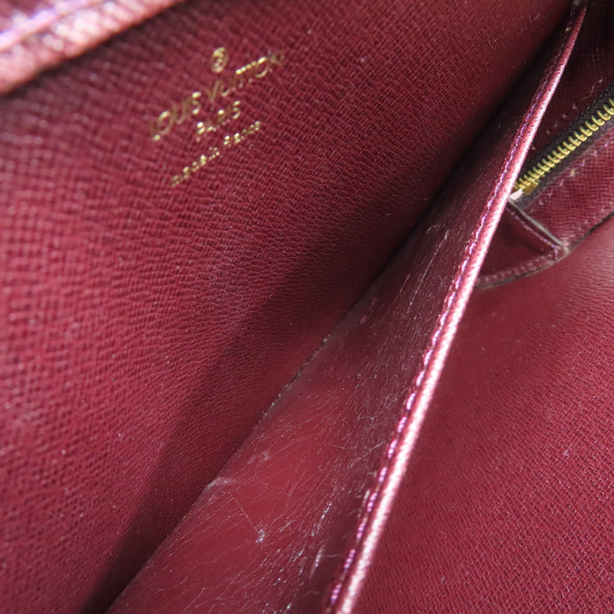 LOUIS VUITTON business bag M30186 Taiga Leather purple Baikal mens Used Authentic