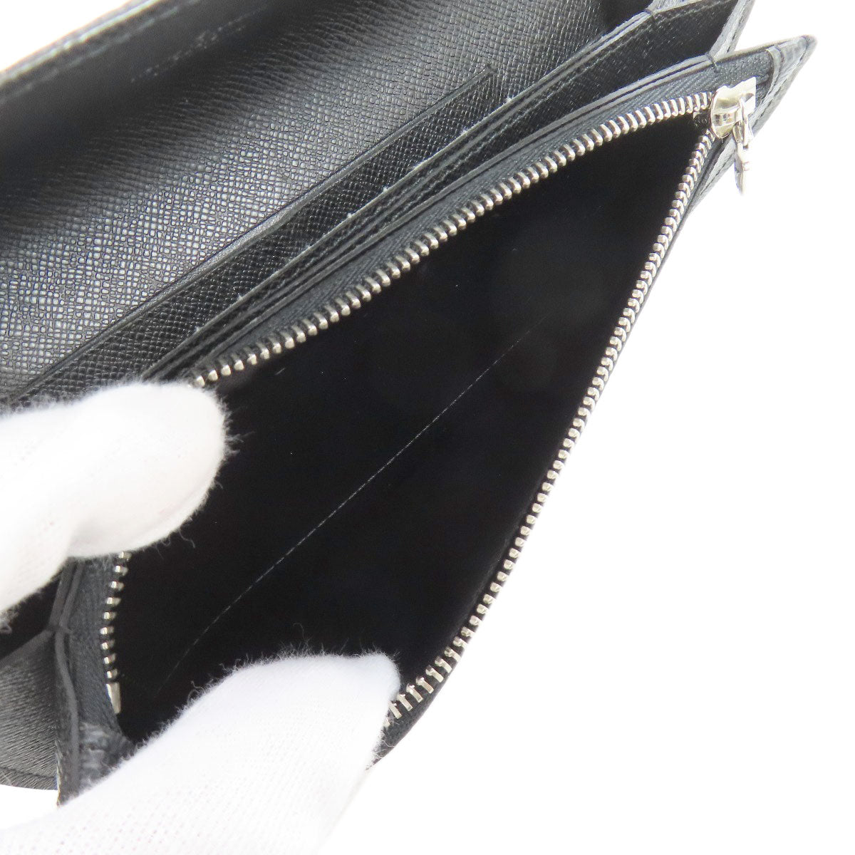 LOUIS VUITTON Long Wallet Purse N60023 Damier canvas gray Acordion mens Used Authentic