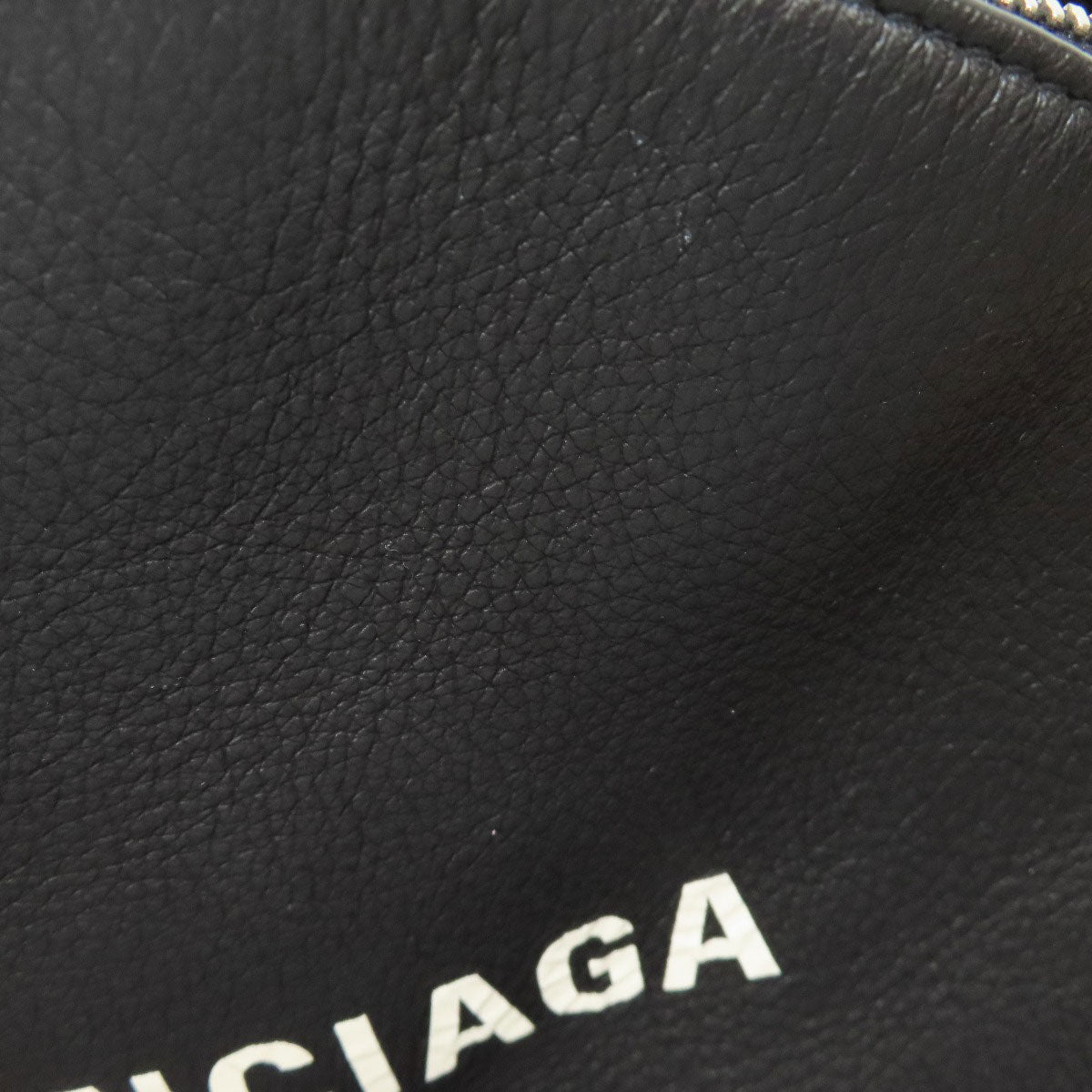 BALENCIAGA Backpack 545193 Calfskin black logo Women Used Authentic