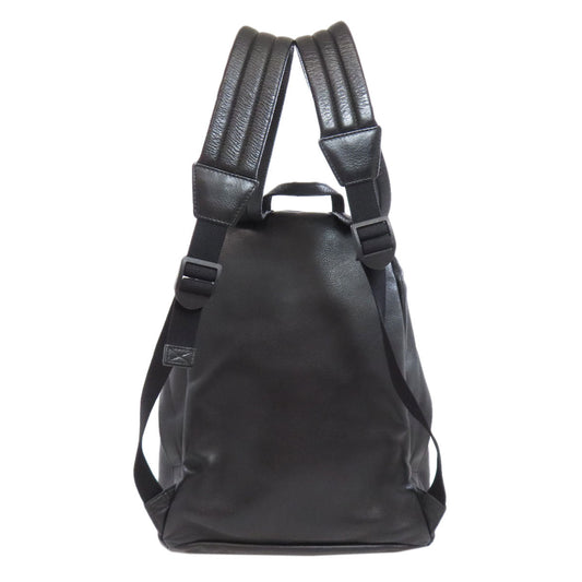 BALENCIAGA Backpack 545193 Calfskin black logo Women Used Authentic