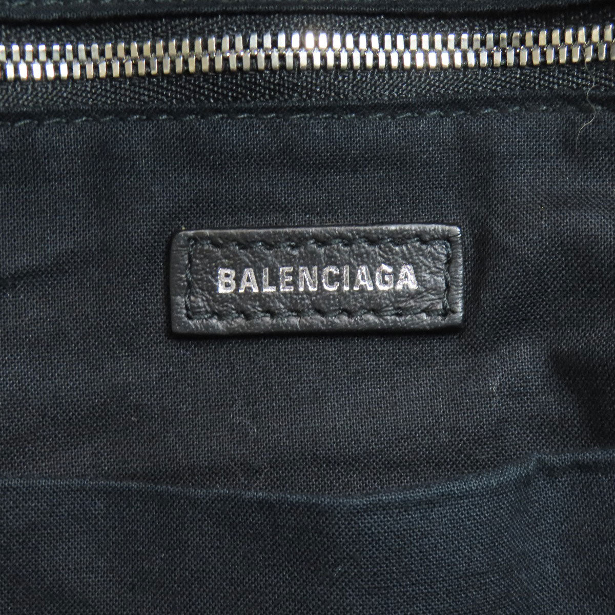 BALENCIAGA Backpack 545193 Calfskin black logo Women Used Authentic