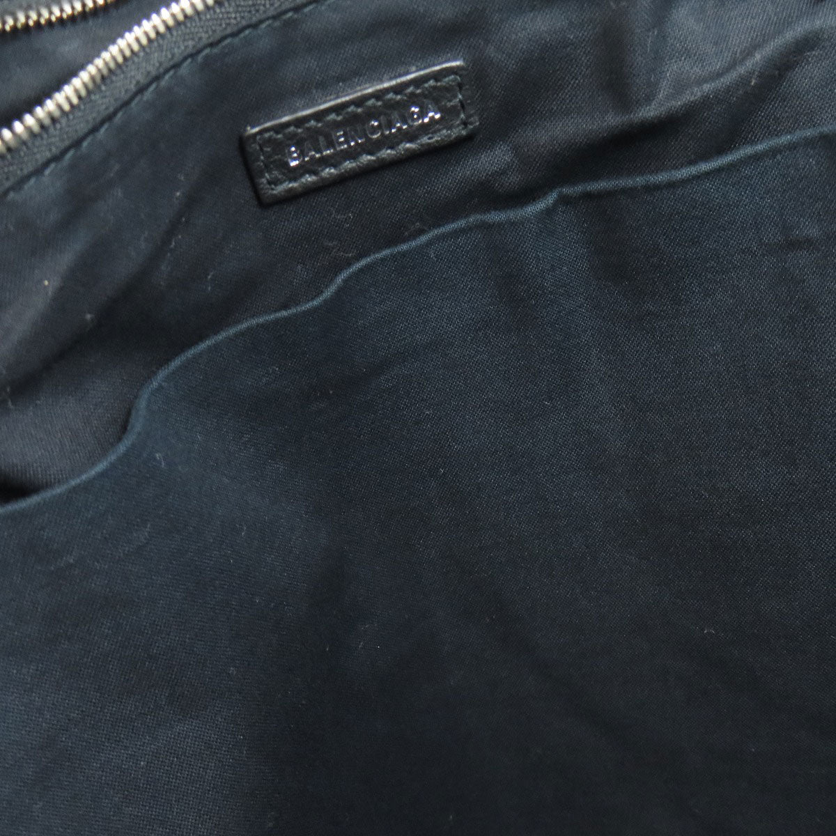 BALENCIAGA Backpack 545193 Calfskin black logo Women Used Authentic