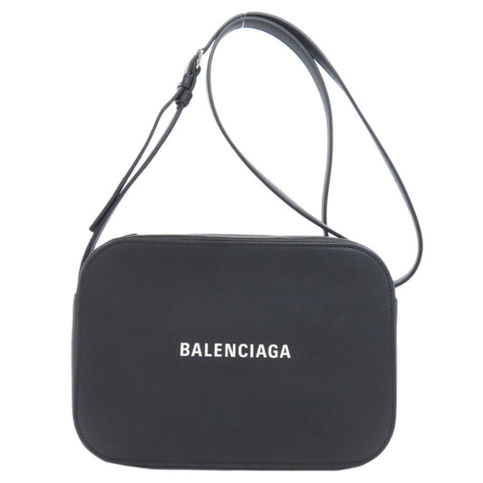 BALENCIAGA Shoulder Bag 552370 leather black Everyday camera bag Women Used Authentic