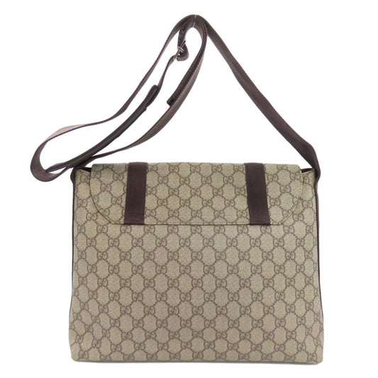 GUCCI Shoulder Bag 122373 PVC Brown GG Supreme Women Used Authentic