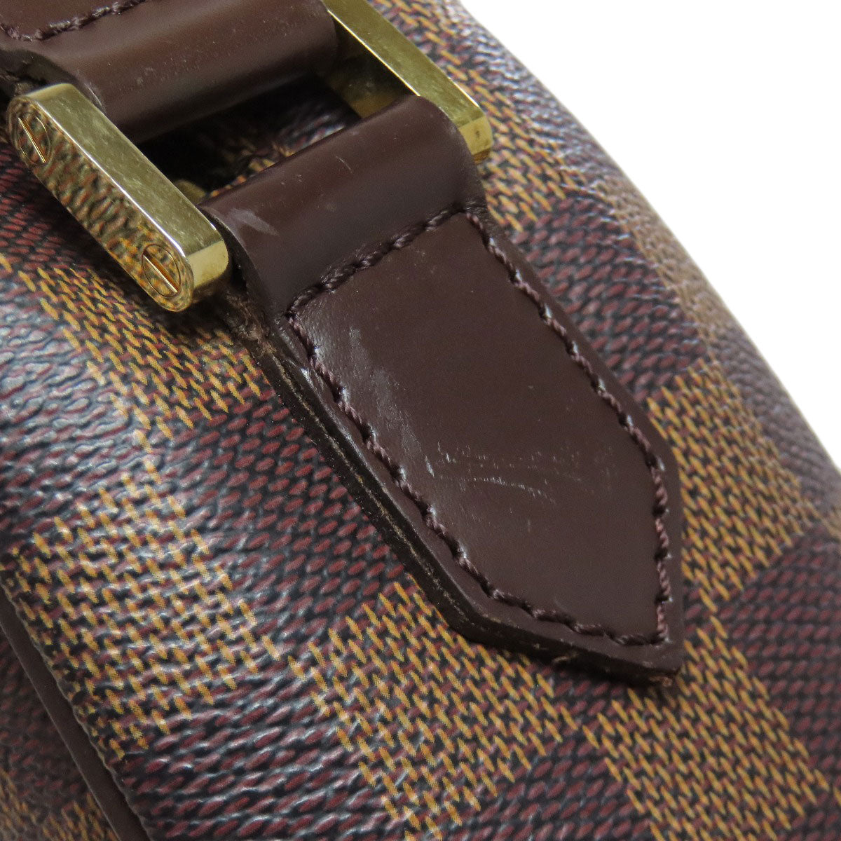 LOUIS VUITTON Shoulder Bag N51292 Damier canvas Brown Ipanema GM Women Used Authentic