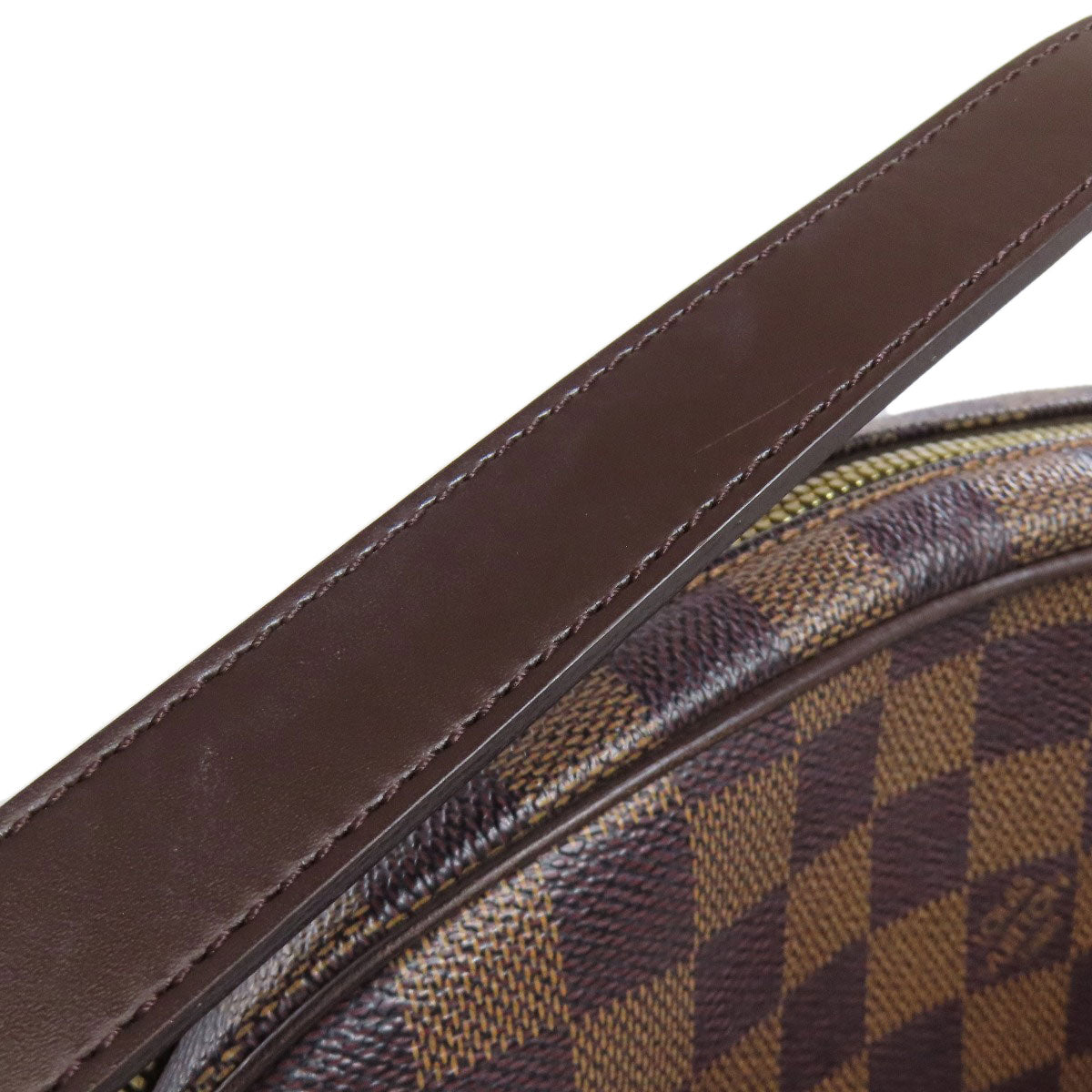 LOUIS VUITTON Shoulder Bag N51292 Damier canvas Brown Ipanema GM Women Used Authentic
