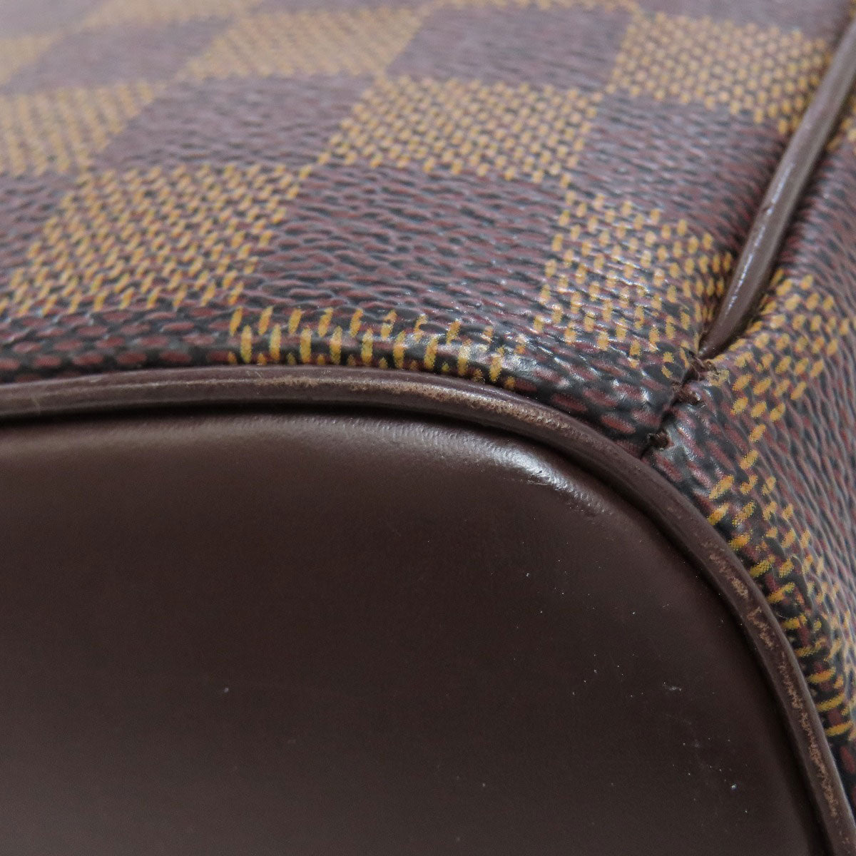 LOUIS VUITTON Shoulder Bag N51292 Damier canvas Brown Ipanema GM Women Used Authentic