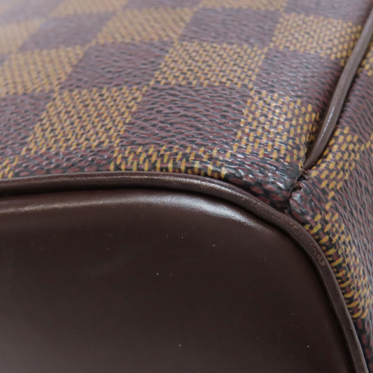 LOUIS VUITTON Shoulder Bag N51292 Damier canvas Brown Ipanema GM Women Used Authentic