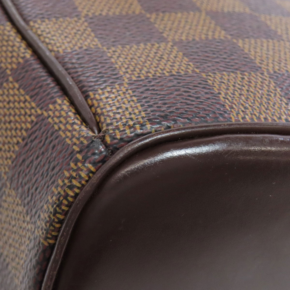 LOUIS VUITTON Shoulder Bag N51292 Damier canvas Brown Ipanema GM Women Used Authentic