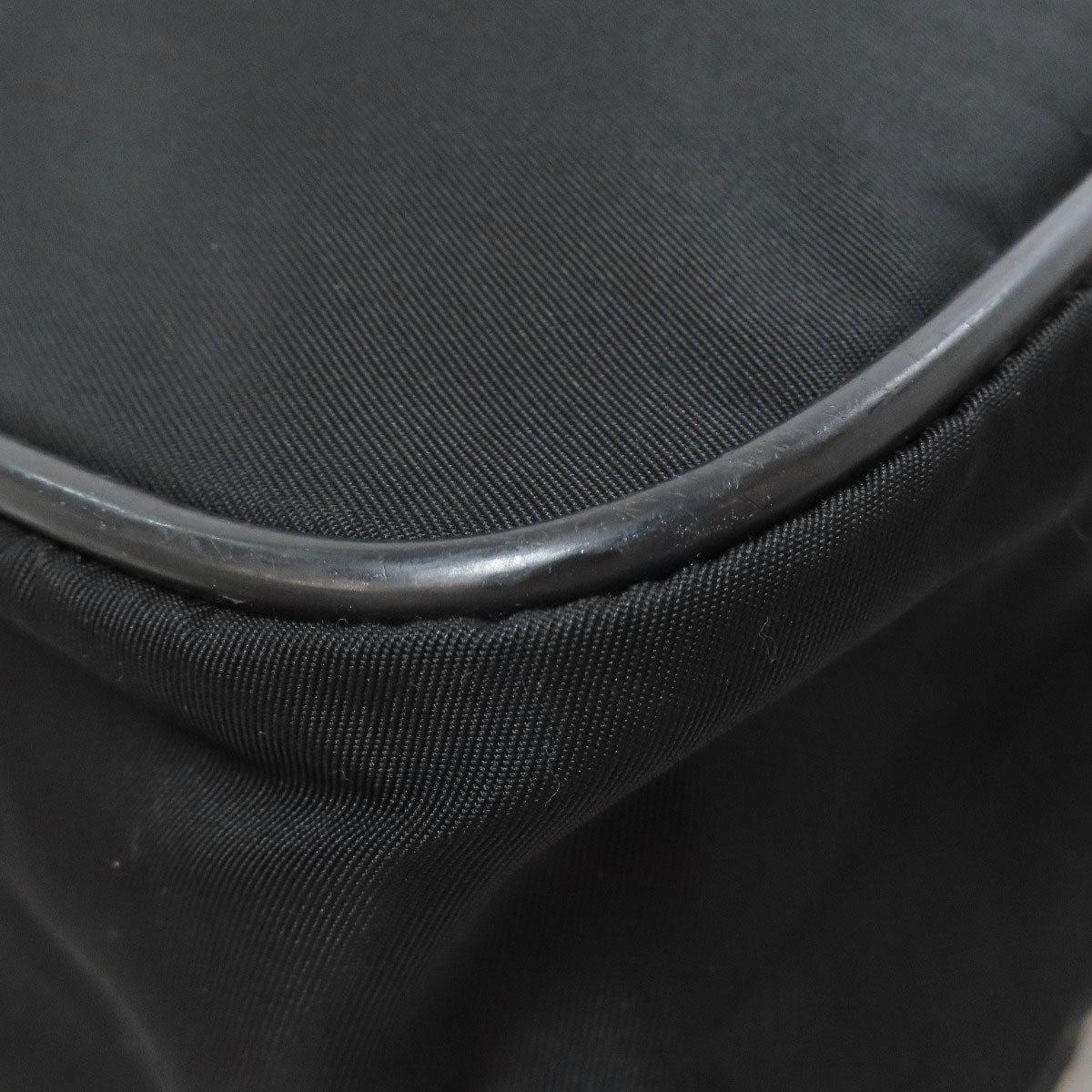 PRADA Shoulder Bag Nylon black logoMetal Women Used Authentic