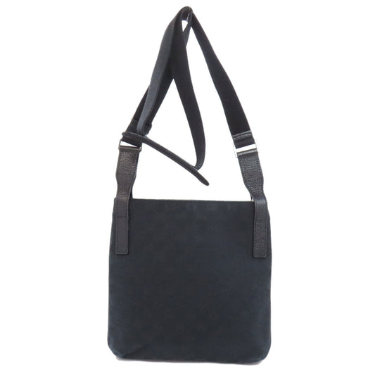 GUCCI Shoulder Bag 122793 canvas black GG Women Used Authentic