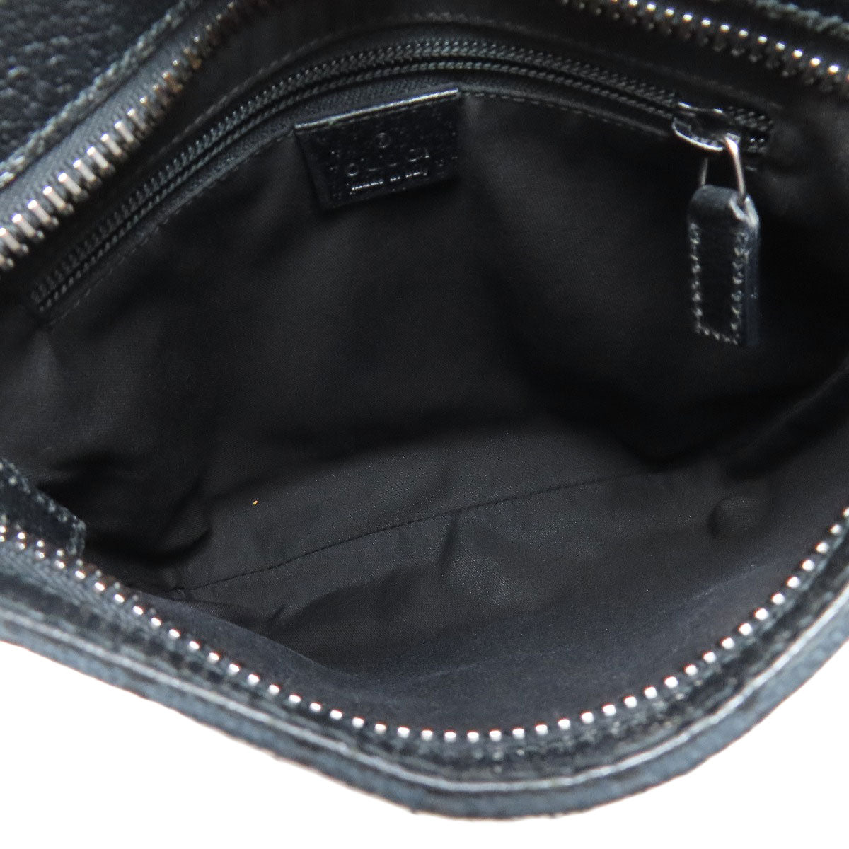 GUCCI Shoulder Bag 122793 canvas black GG Women Used Authentic