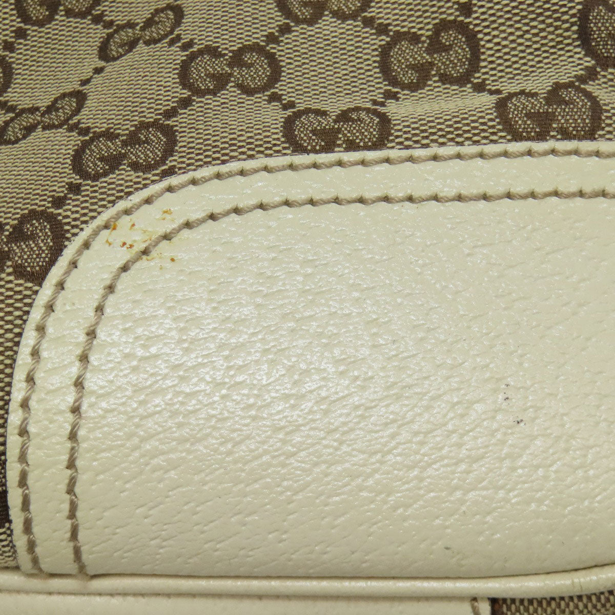 GUCCI Tote Bag 163805 canvas Brown GG Princey Ribbon Women Used Authentic