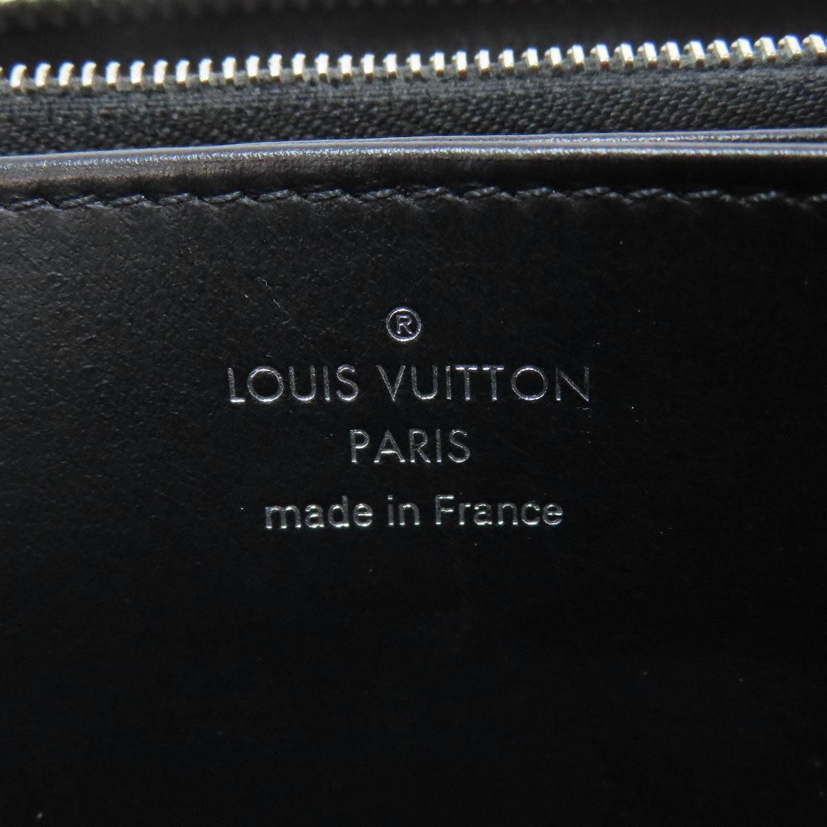 LOUIS VUITTON Long Wallet Purse M61867 Mahina leather black Zippy wallet Women Used Authentic