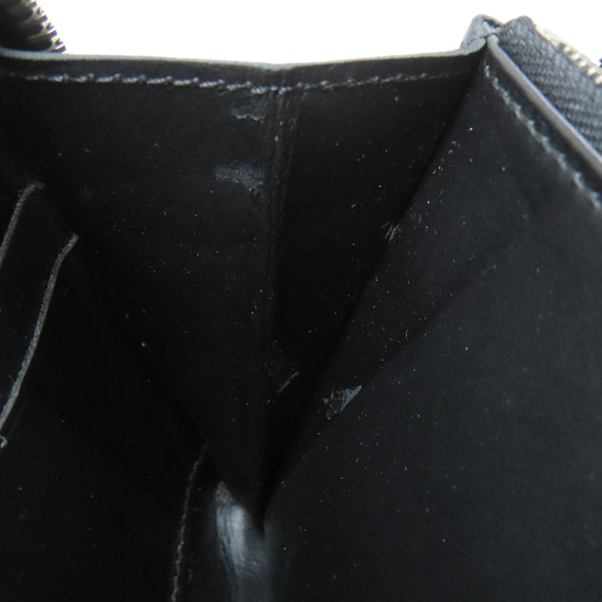 LOUIS VUITTON Long Wallet Purse M61867 Mahina leather black Zippy wallet Women Used Authentic