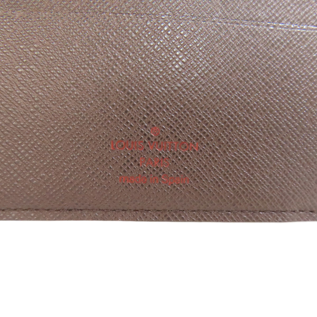 LOUIS VUITTON Bifold Wallet N61675 Damier canvas Brown Portefeuille�EMarco Women Used Authentic