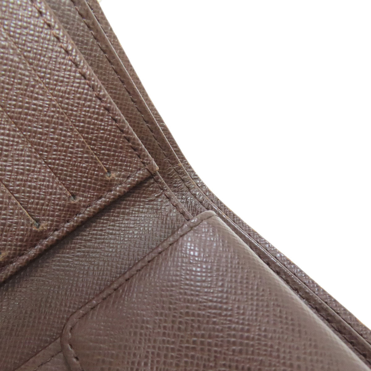 LOUIS VUITTON Bifold Wallet N61675 Damier canvas Brown Portefeuille�EMarco Women Used Authentic