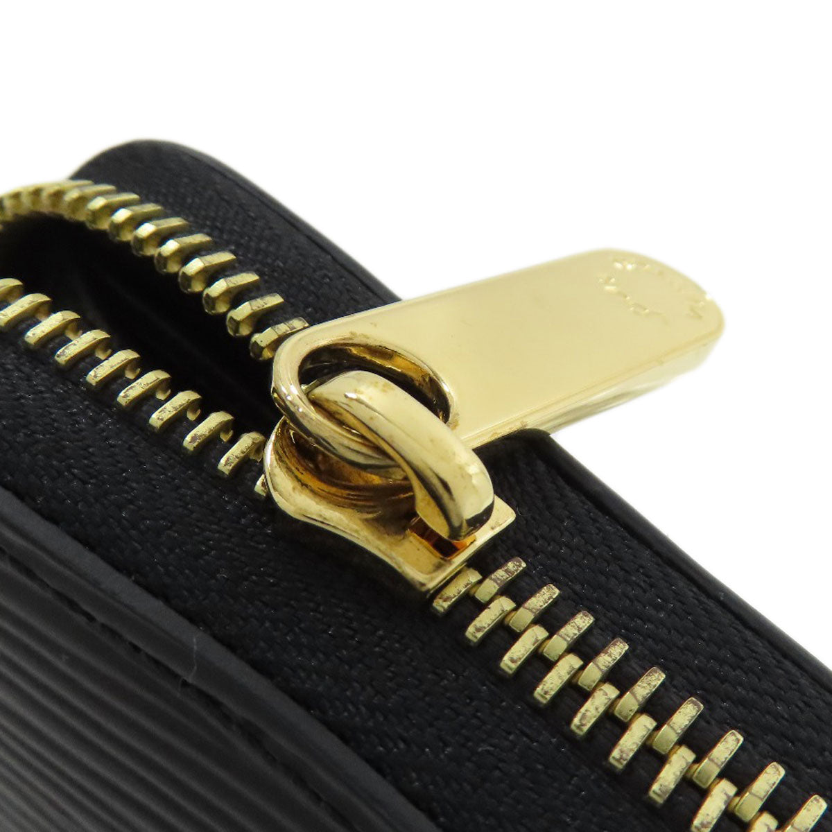 LOUIS VUITTON Long Wallet Purse M68755 Epi black Zippy wallet Women Used Authentic