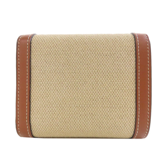 CELINE Bifold Wallet canvas Brown Triomphe