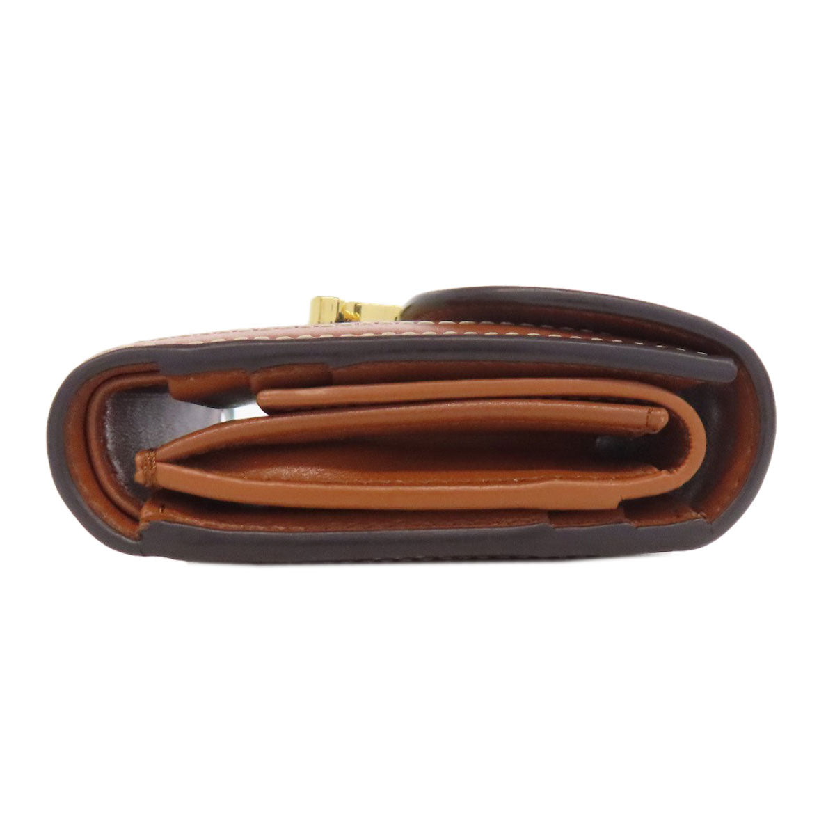 CELINE Bifold Wallet canvas Brown Triomphe