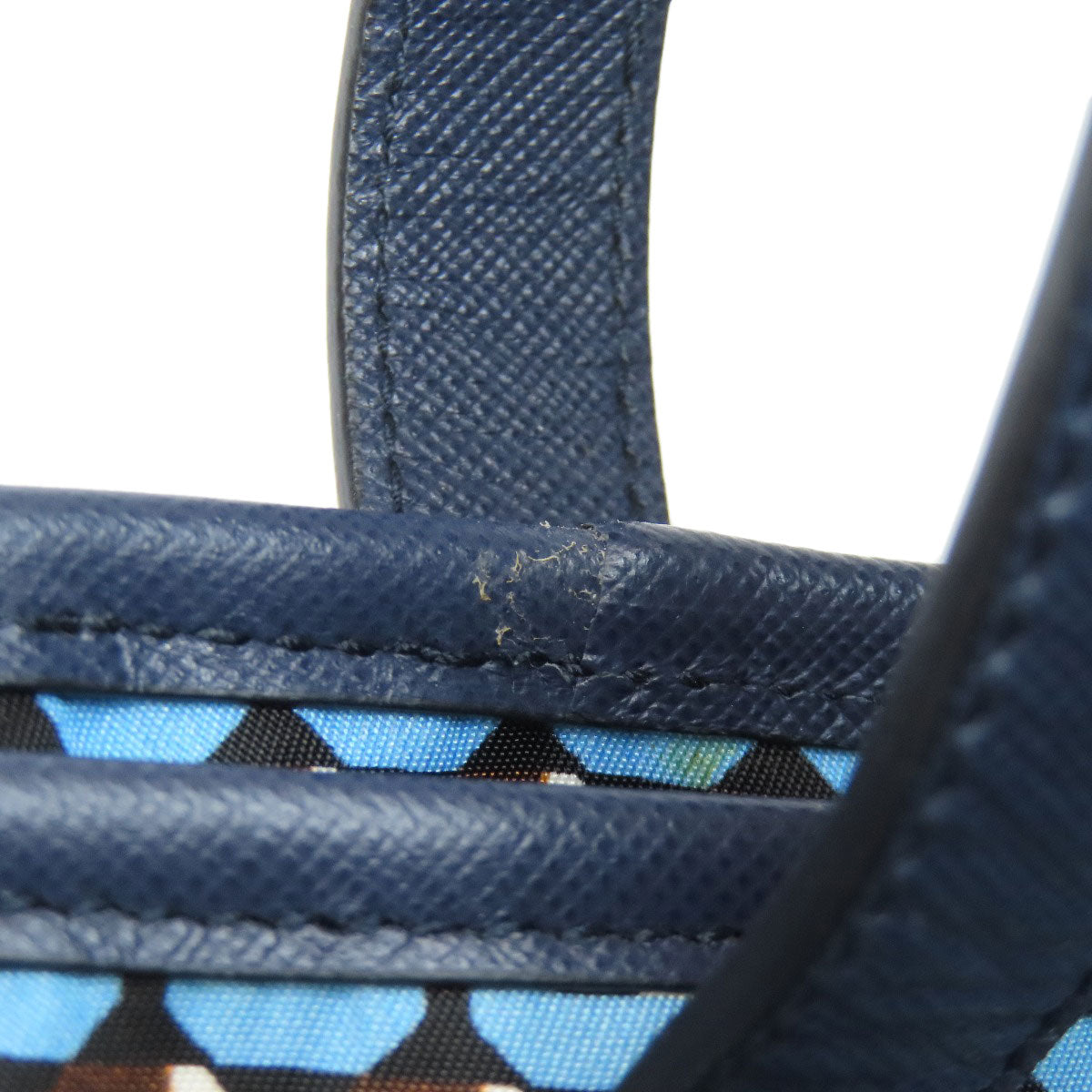 PRADA Tote Bag B4001T Nylon blue logoMetal 2WAY