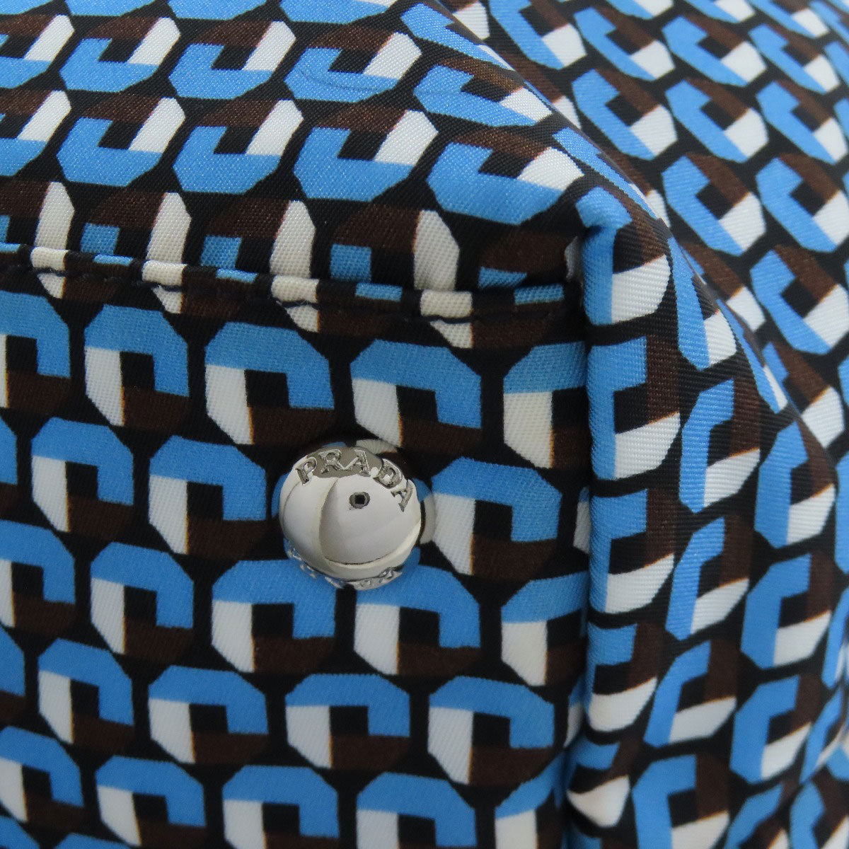 PRADA Tote Bag B4001T Nylon blue logoMetal 2WAY