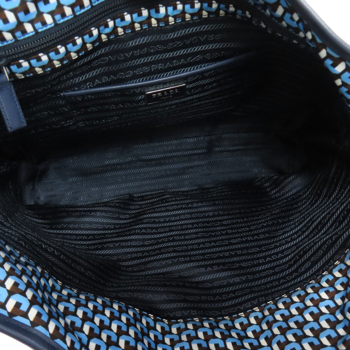 PRADA Tote Bag B4001T Nylon blue logoMetal 2WAY