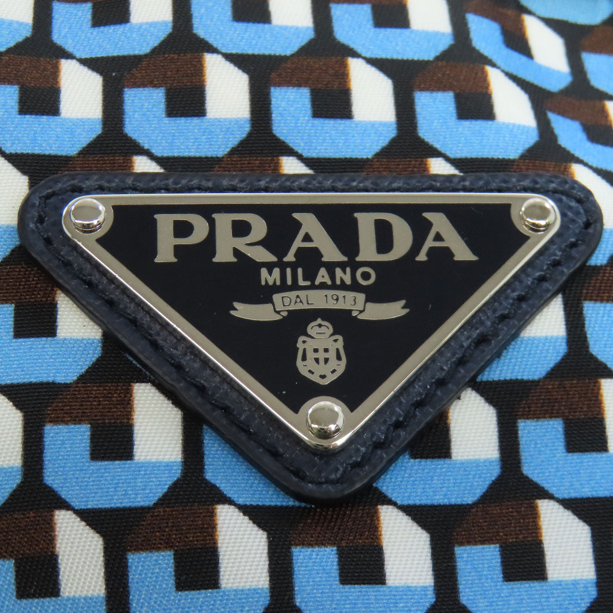 PRADA Tote Bag B4001T Nylon blue logoMetal 2WAY