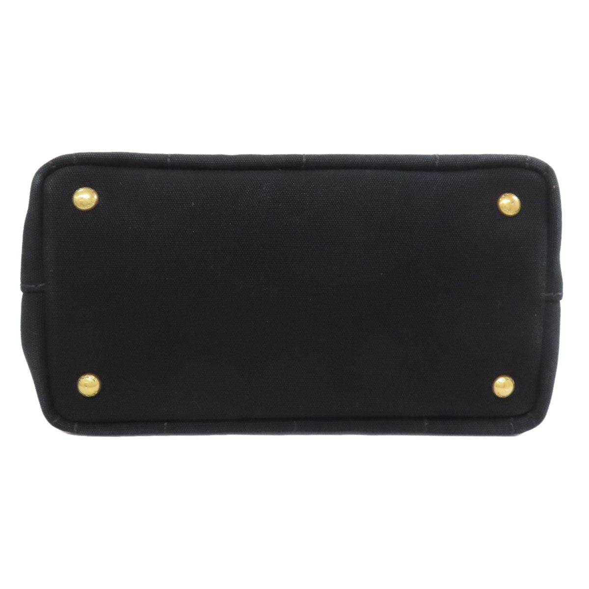 PRADA Handbag canvas black Canapa mini 2 WAY